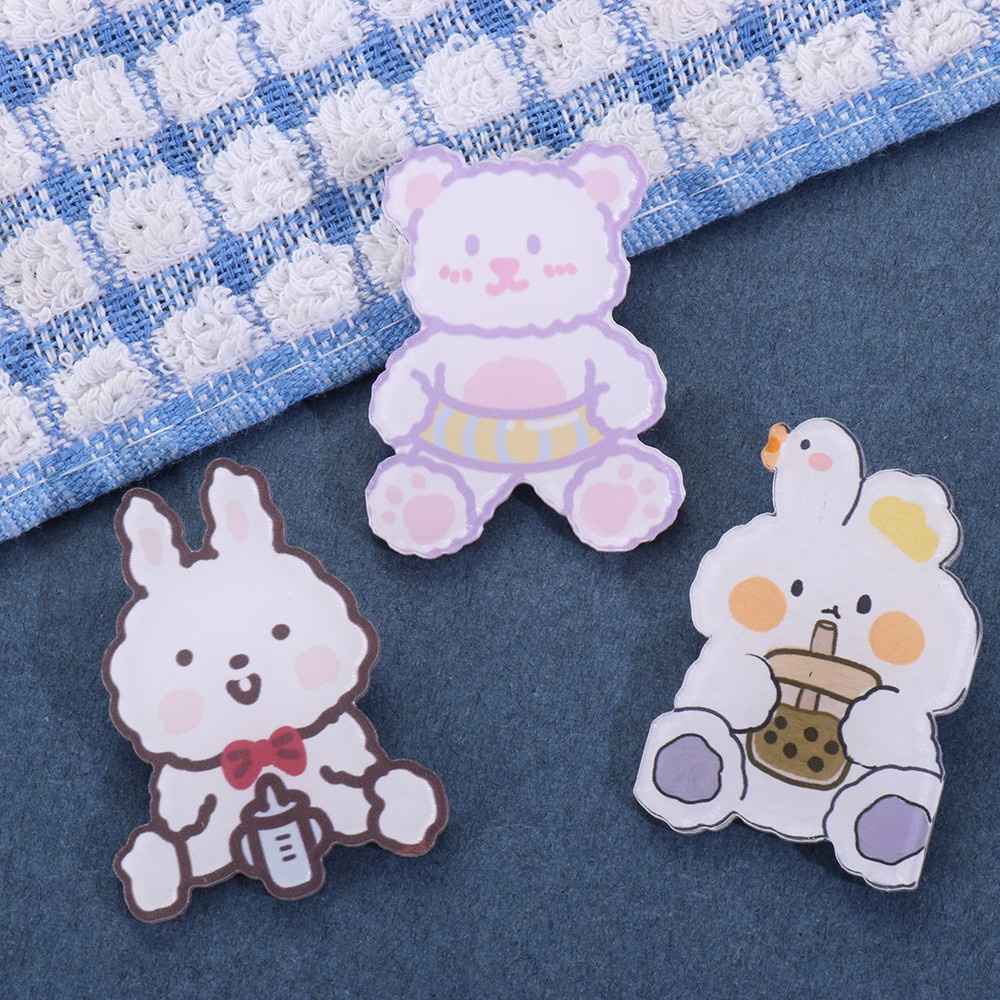 Huy Hiệu Cài Áo Hình Bò Sữa Hoạt Hình Sáng Tạo