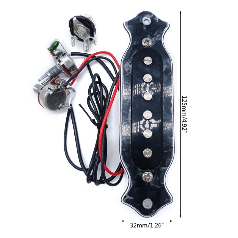Bộ Pickup Lỗ Âm Lượng Đàn Guitar Có Núm Vặn Dây Cho Hộp Thuốc Lá