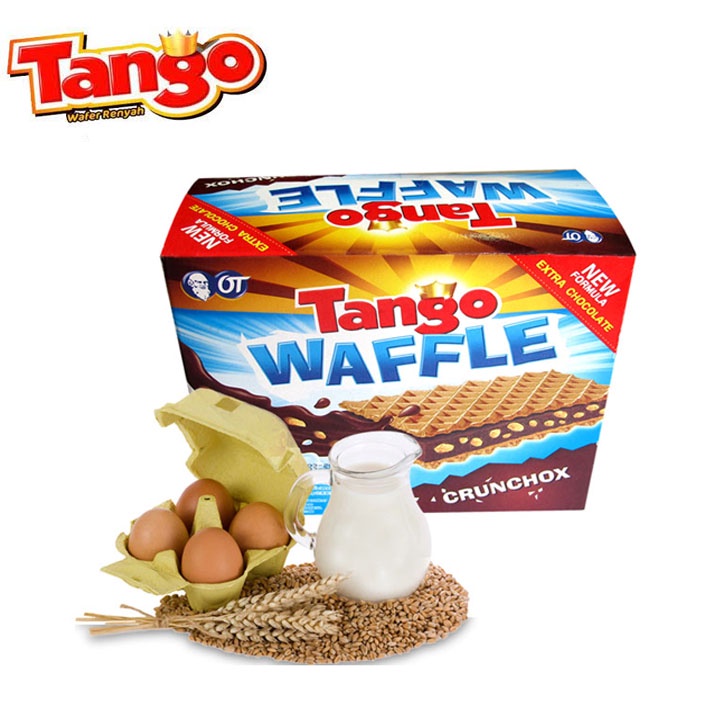 Bánh Xốp Tango Waffle 160gr (20pcs x 8gr) - Bánh Xốp Socola Thương Hiệu OT