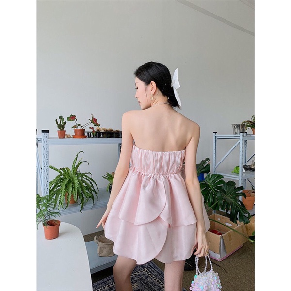 Váy công chúa đính nơ cúp ngực xinh xắn | BigBuy360 - bigbuy360.vn