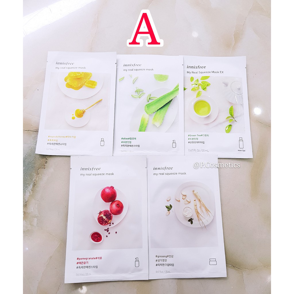Combo 5 mặt nạ Innisfree
