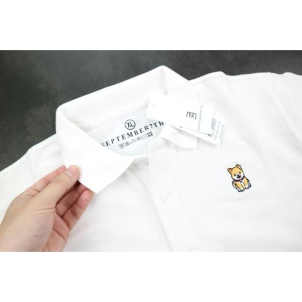 Áo thun nam có cổ, áo phông nam, ngực thêu chú chó Hariko, Qa_store | BigBuy360 - bigbuy360.vn