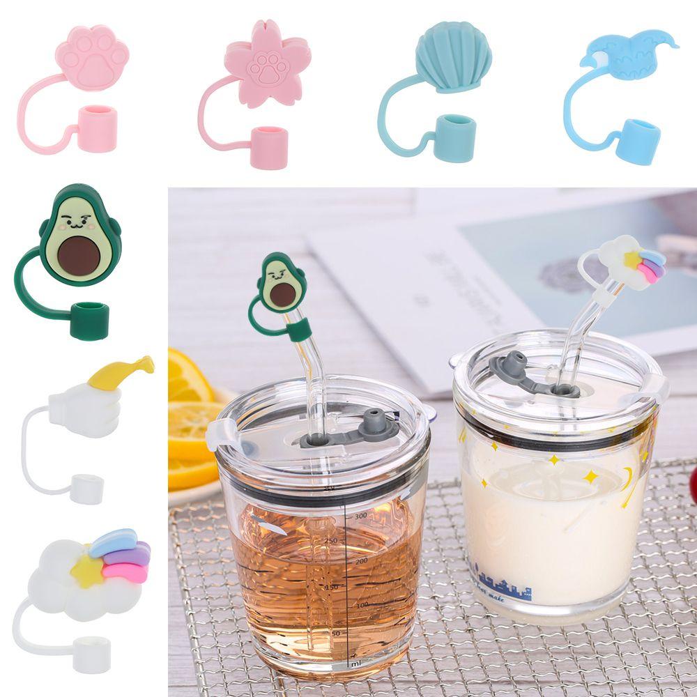 1 Ống Hút Silicone Hoạ Tiết Dễ Thương Xinh Xắn