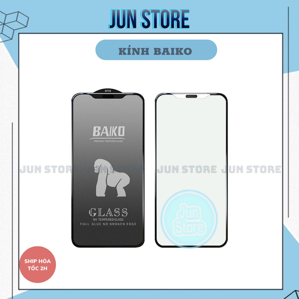 Kính cường lực 18D chống mẻ mép Full Cover Kingkong Baiko cho các dòng máy IP