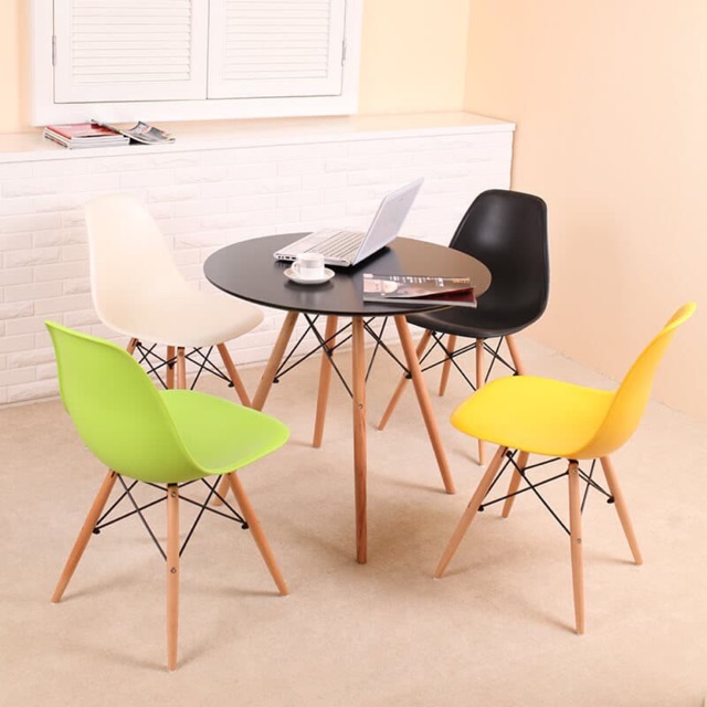 Ghế Nhựa☀️FREESHIP - RẺ VÔ ĐỊCH☀️Chân Gỗ Eames Đủ Màu