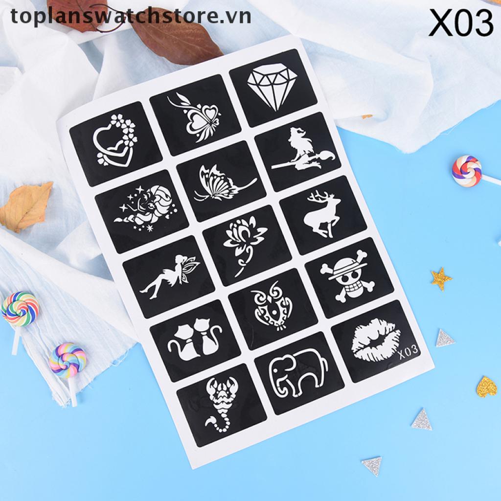 Set 10 / 15 Tấm Hình Xăm Dán Nghệ Thuật Cỡ Nhỏ 11Mm
