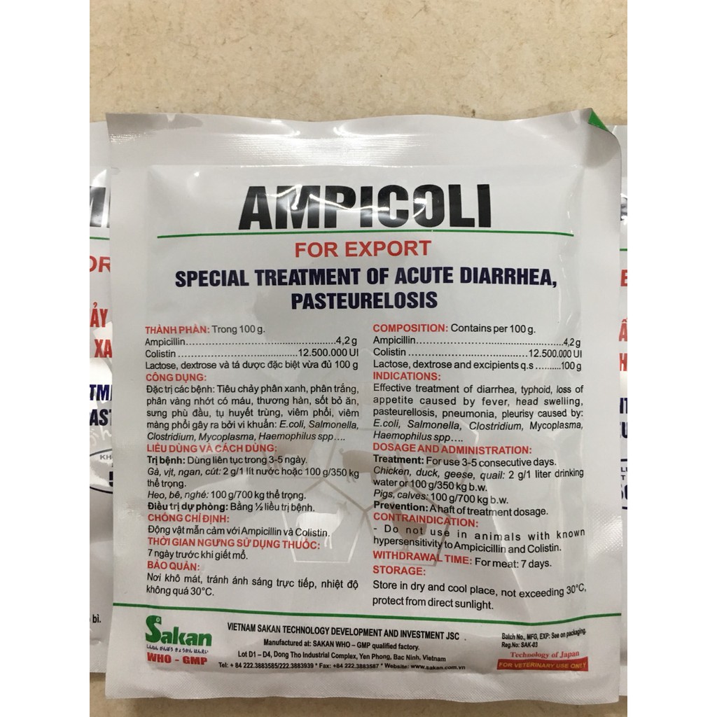 Ampicoli  - chỉ dùng trong thú y