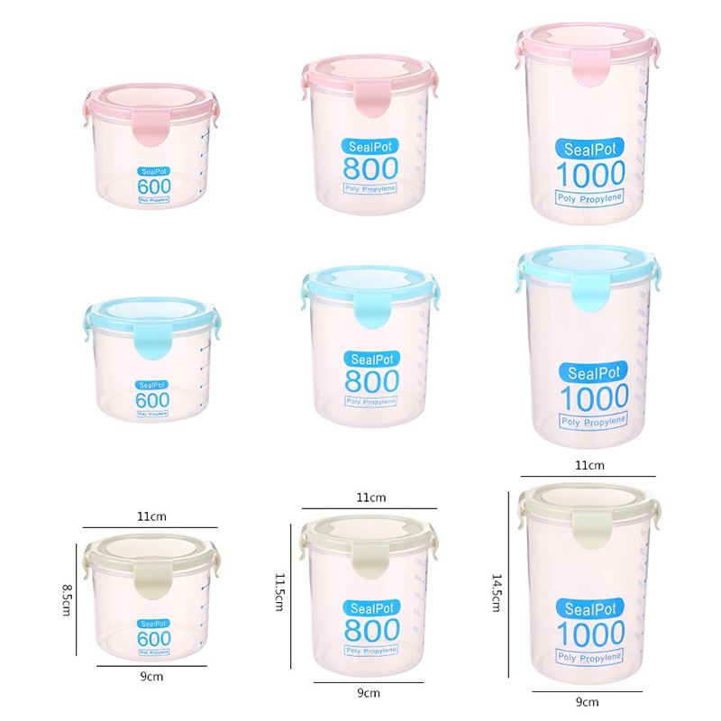 Hộp nhựa đựng ngũ cốc, Hộp bảo quản thức ăn khô đồ khô, dung tích 600ml .