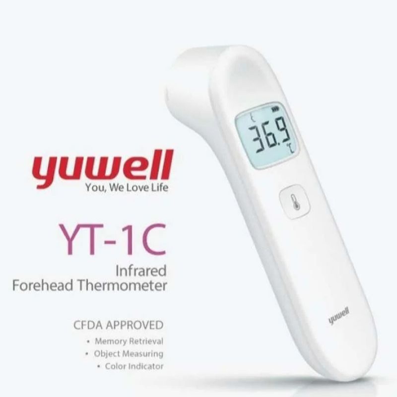 Nhiệt kế hồng ngoại đo trán Yuwell YT-1C (hàng bảo hành chính hãng Yuwell Vietnam)