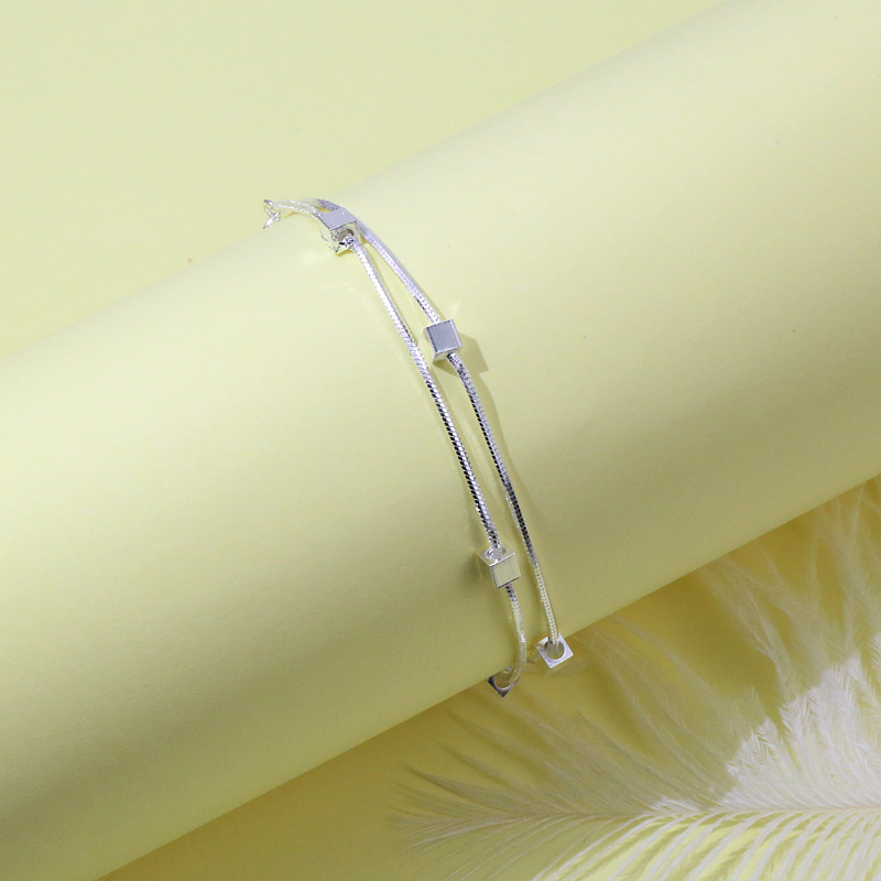 Vòng đeo tay hai lớp dễ thương phong cách Hàn Quốc cho nữ