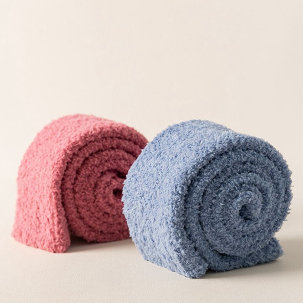 Tất cotton san hô dài co giãn màu trơn đơn giản dễ thương cho nam và nữ