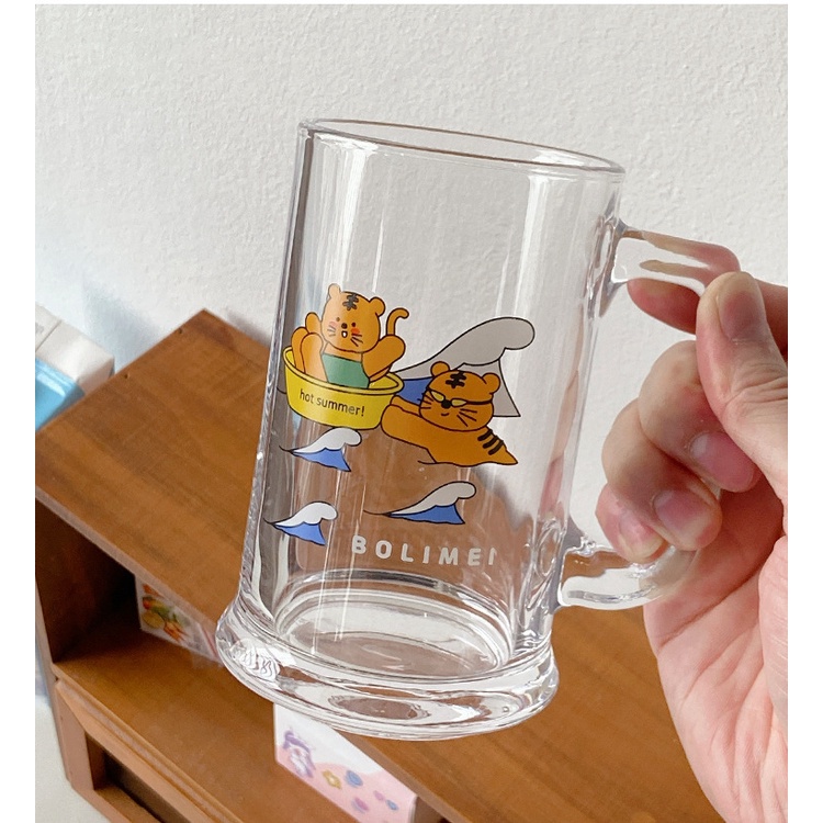 Cốc, Ly Cối Cao Có Tay Cầm Hình Hổ Spring Summer Tiger