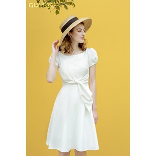 Đầm nữ phối nơ cách điệu GUMAC MS08996_TRANG
