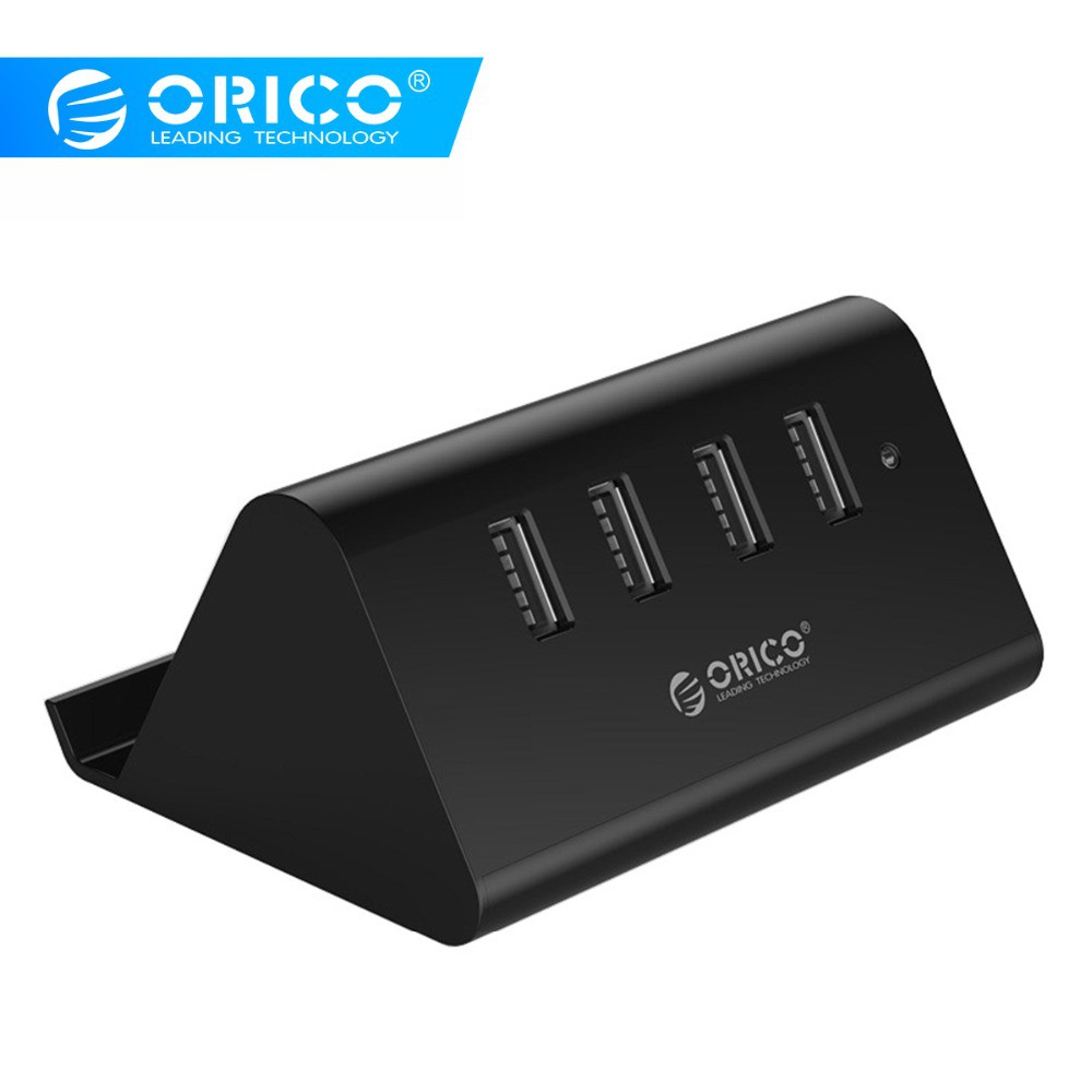 Đầu Hub Chia Cổng Tích Hợp Giá Đỡ Orico Shc-u3 Cho Máy Tính Bảng / Điện Thoại / Laptop / PC 4 Cổng Usb 3.0 Tốc Độ Cao