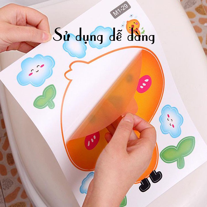 Decal khử mùi trang trí bồn cầu hoạt hình dễ thương - GD0366