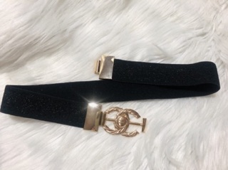 Thắt lưng thun nhũ bản 3 cm. Mặt logo