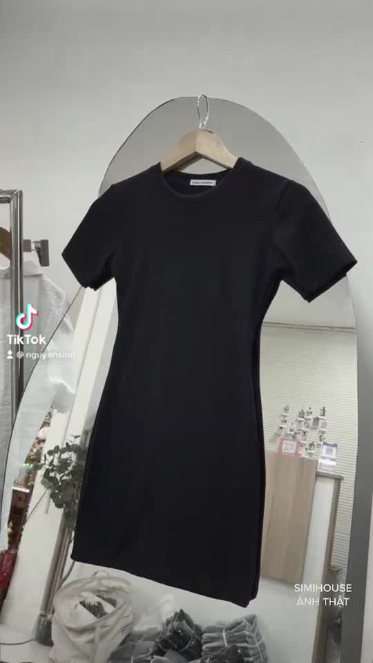 VÁY BODY GÂN CỔ TRÒN / VÁY ÔM BASIC HÀN QUỐC MẪU MỚI 2022/clip ảnh thật | BigBuy360 - bigbuy360.vn