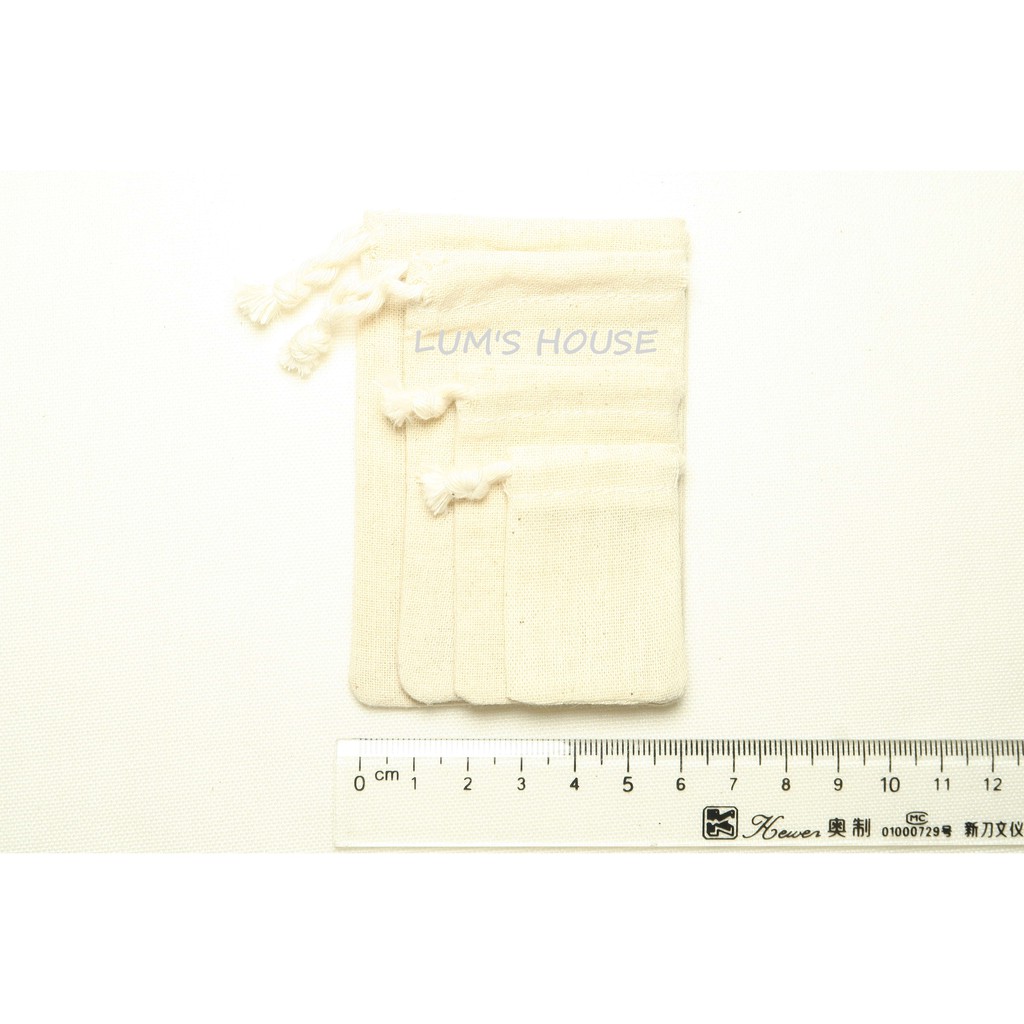 Sỉ Set 10 túi vải dây rút siêu nhỏ 3X4 CM