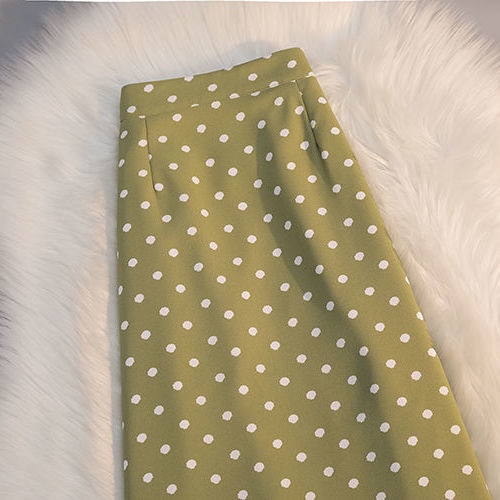 Chân Váy Chữ A Lưng Cao Họa Tiết Chấm Bi Thời Trang Mùa Hè Hàng Mới 2022 Dành Cho Bạn Nữ