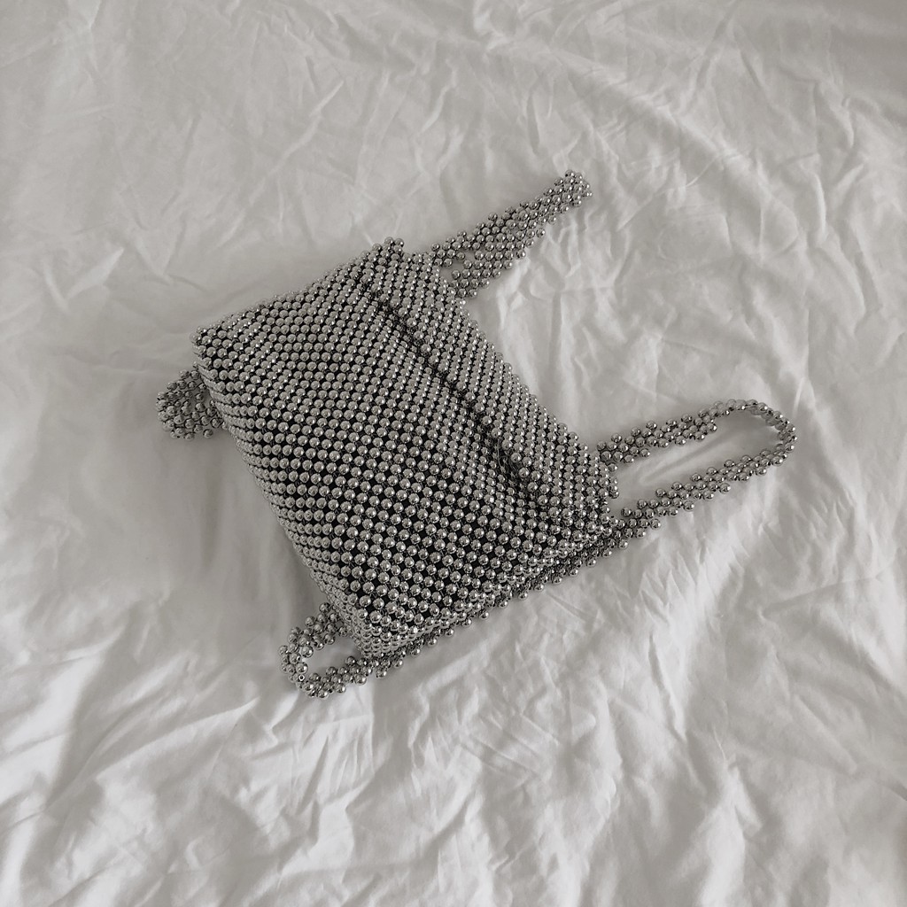 Lily Metalic Backpack | Balo kết hạt metalic phong cách Hàn Quốc siêu hot