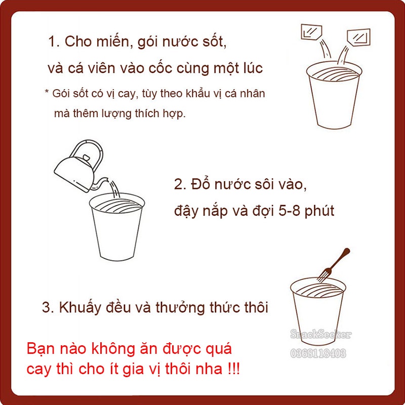 Lẩu cốc viên hải sản lẩu ăn liền Hồng Kông - SNACKSEEKER- Lẩu cốc thập cẩm ăn liền siêu ngon