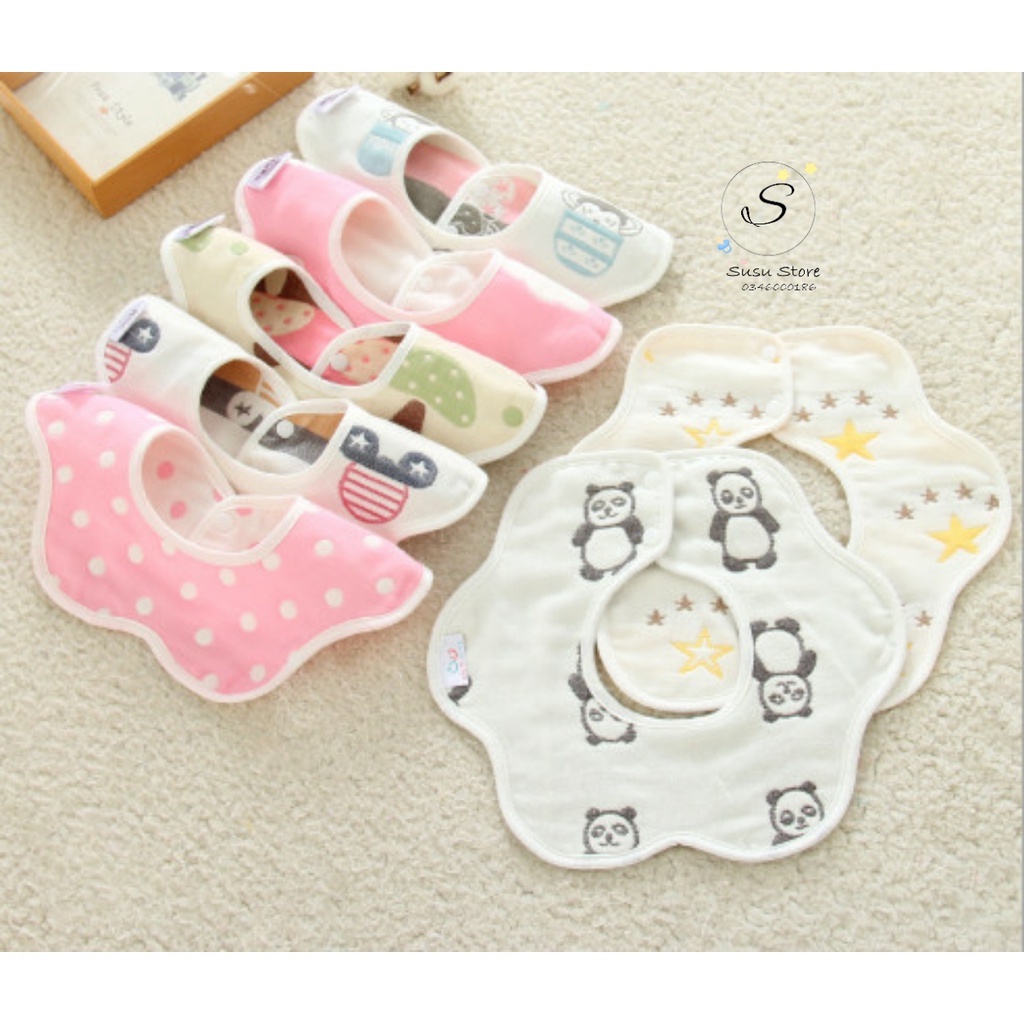 Yem 40: Set 3 yếm xô cho bé siêu mềm