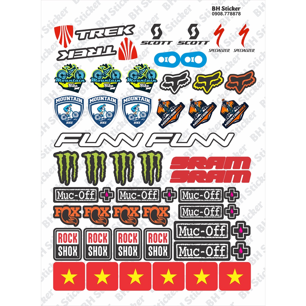 Tem decal dán xe đạp, xe máy, laptop