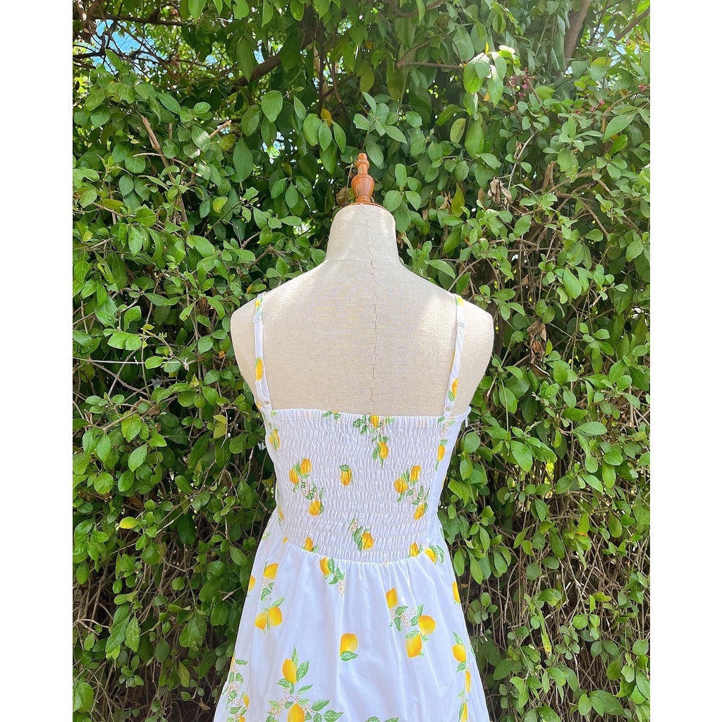 Đầm dây ba tầng in họa tiết, form xoè công chúa, lưng thun co giãn DOKESI  - Willow dress
