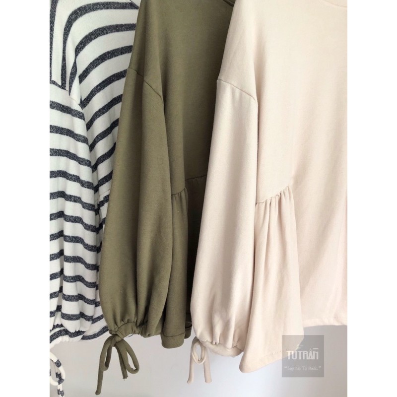 Áo babydoll nỉ da cá cotton ( Ảnh Thật ) | BigBuy360 - bigbuy360.vn