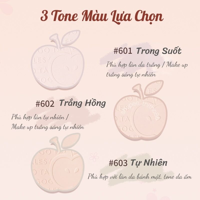 Phấn Phủ Dạng Nén Kiềm Dầu Mỏng Nhẹ Khóa Từ GOGO TALES Feel So Happy GT346