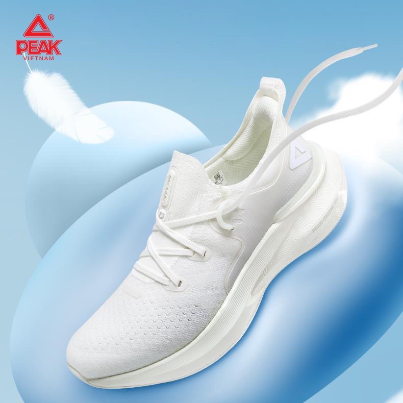 Giày chạy bộ Nam Nữ PEAK Taichi 3.0 Mélange E11617H Trắng