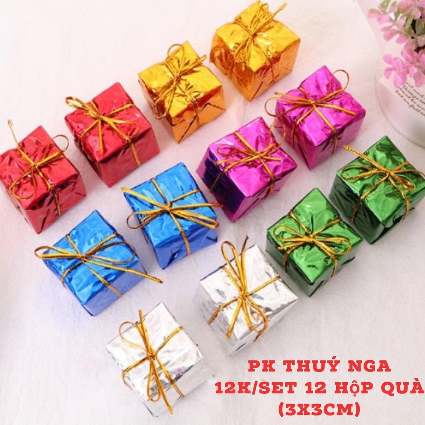 Set 6 hộp quà 4x4cm,set 12 hộp quà 3x3cm