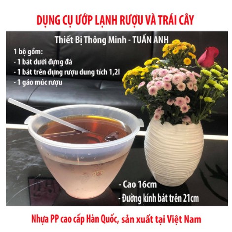 BỘ Bát Ướp Lạnh Rượu Dung Tích 1,2L