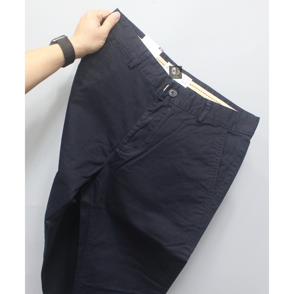 Quần Kaki Nam Màu Đen xì KC-13, Quần kaki túi chéo dáng ôm đứng, chất vải co giãn thoáng mát - DOKI