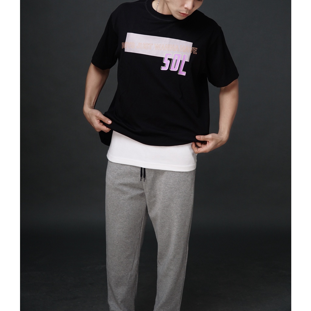 Áo thun tay ngắn nam nữ, áo phông unisex form rộng chất cotton mát mịn thấm hút mồ hôi in chữ Lasol