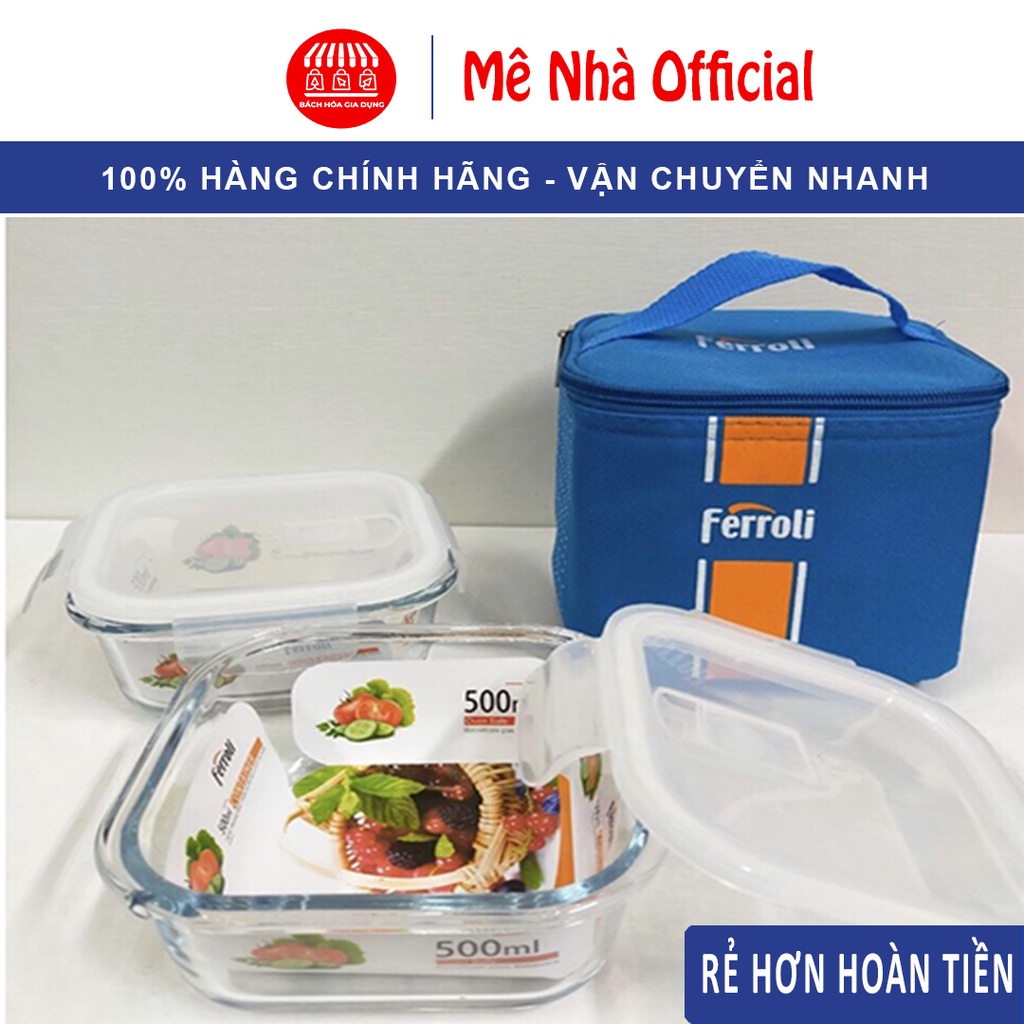  Hộp Thủy Tinh Ferroli 500ml 🔰 Cam Kết Chất Lượng 🔰 Hộp Đựng Thức Ăn Rapido