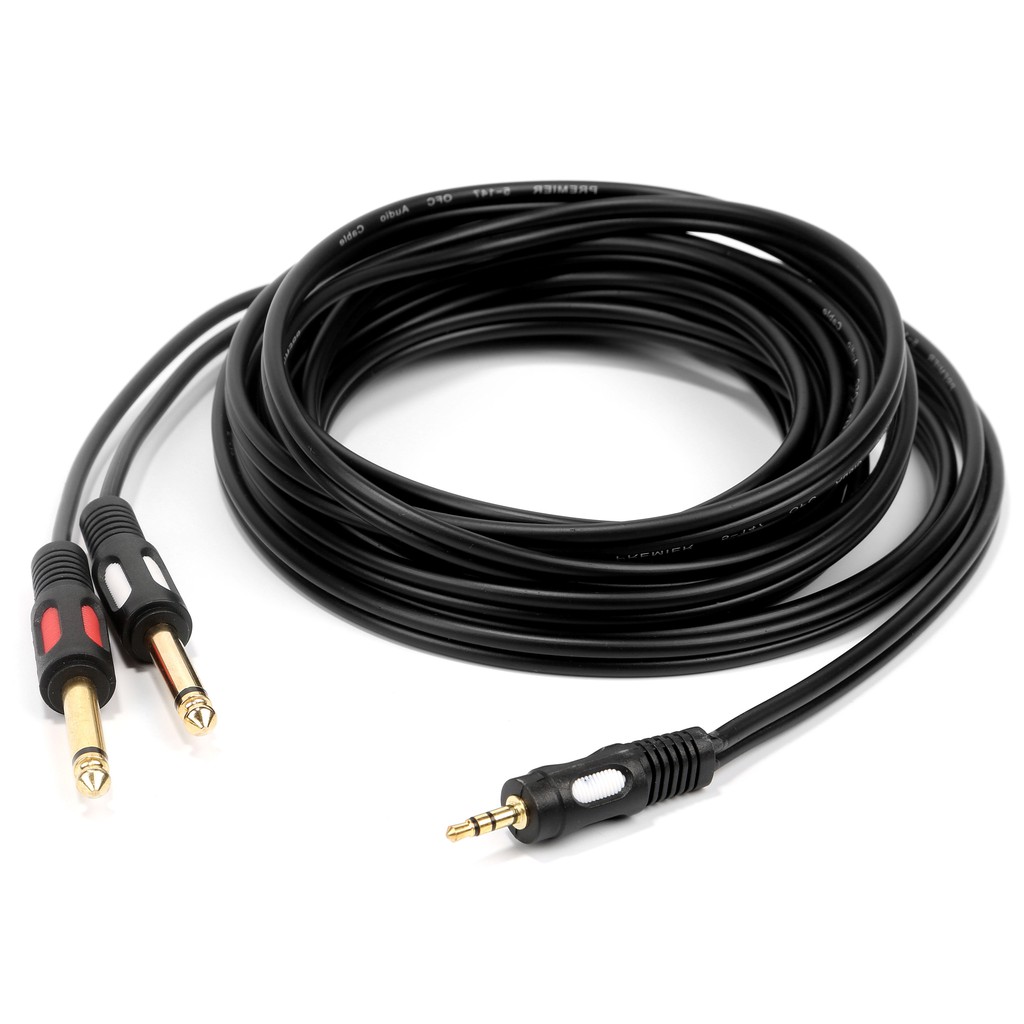 Cáp chuyển đổi âm thanh 3.5mm sang 6.35mm dài 1.5m/3m/5m/10m