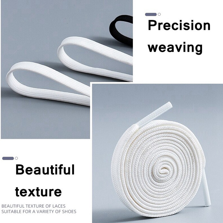 1 Cặp Dây Buộc Giày Thể Thao Bằng Polyester Bện Chống Trượt Chất Lượng Cao