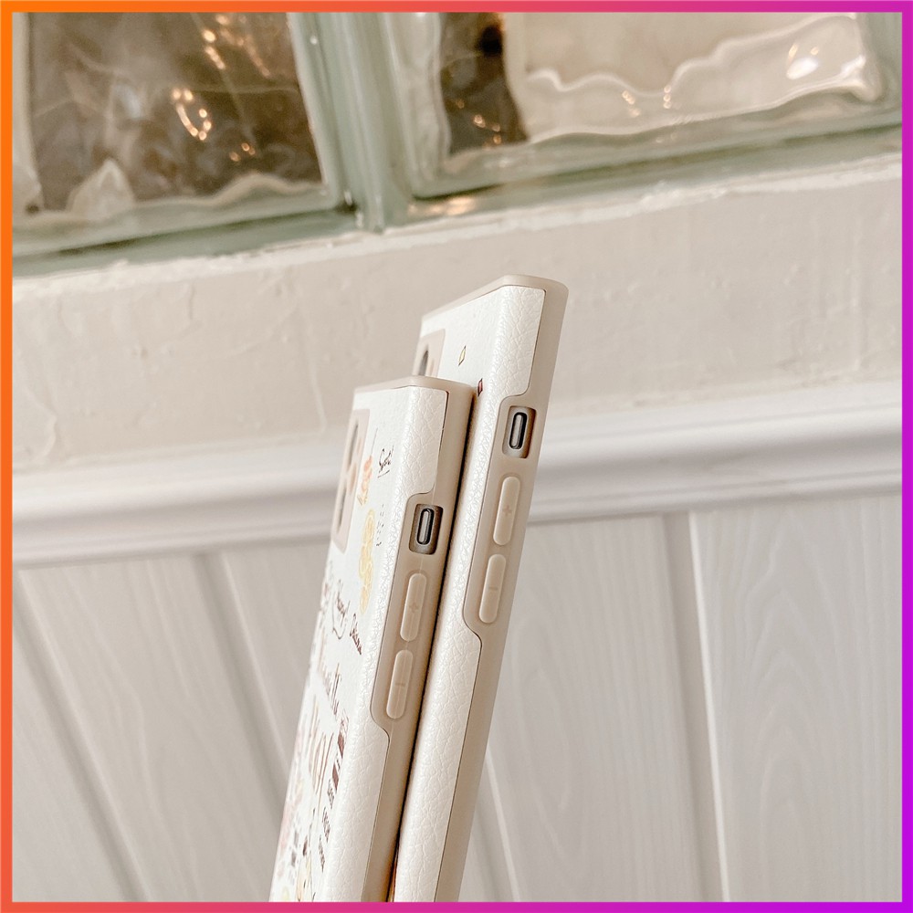 Hoạt Hình Ốp Điện Thoại Da Hình Gấu Đáng Yêu Cho Iphone 12mini 11pro Max | BigBuy360 - bigbuy360.vn