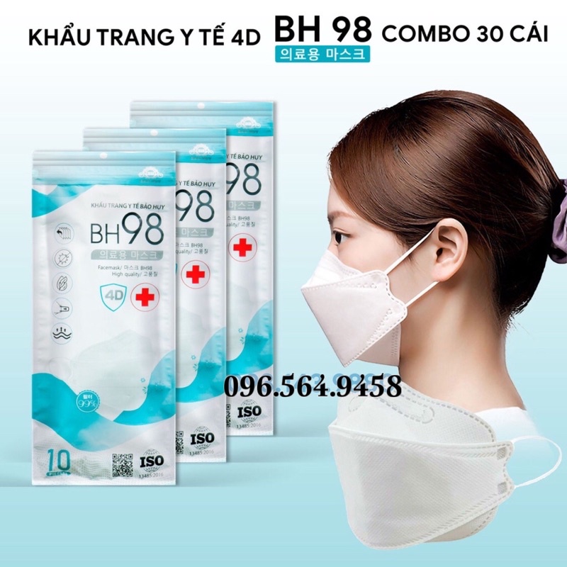 Khẩu Trang 4D KF94 Hàn Quốc chống bụi mịn kháng khuẩn Chín Hãng