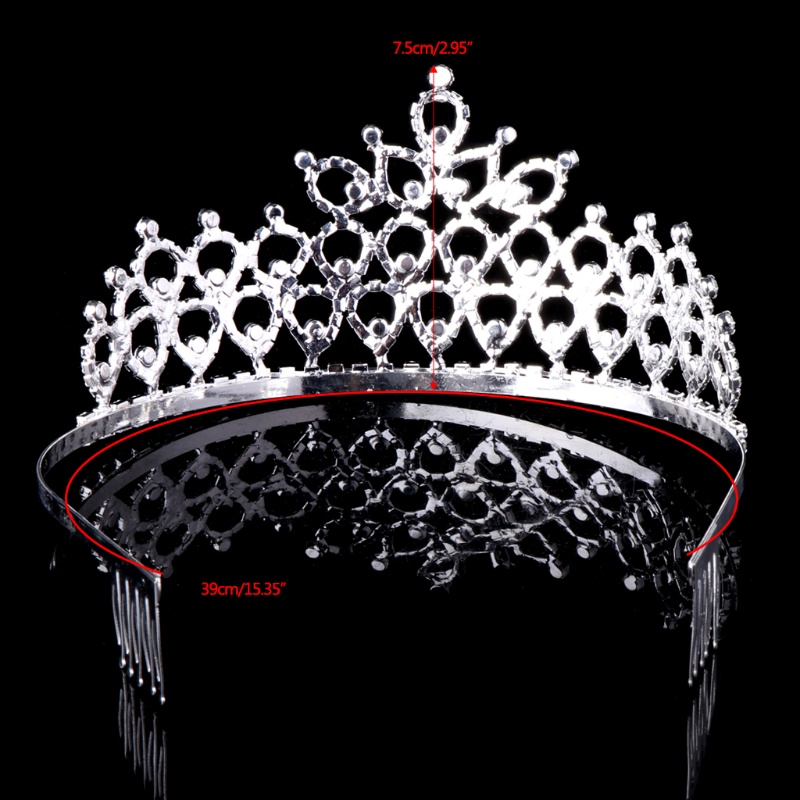 Vương Miện Cài Tóc Đính Pha Lê Kiểu Công Chúa Cho Bé Gái