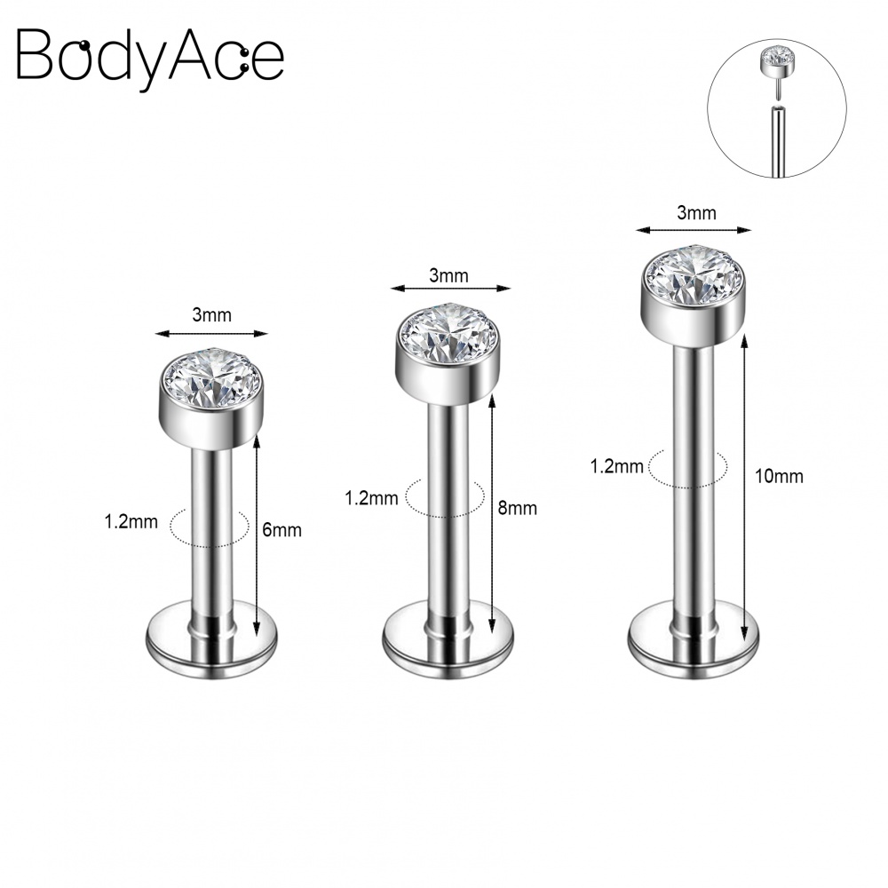 1 Khuyên Xỏ Cơ Thể Chất Liệu Thép Không Gỉ