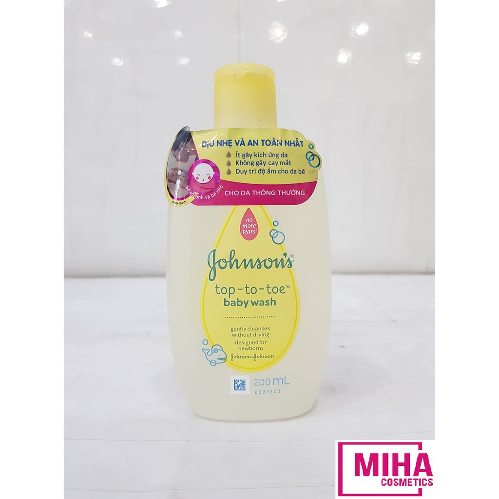 Sữa Tắm Gội Toàn Thân Cho Bé Johnson Top To Toe 200ml