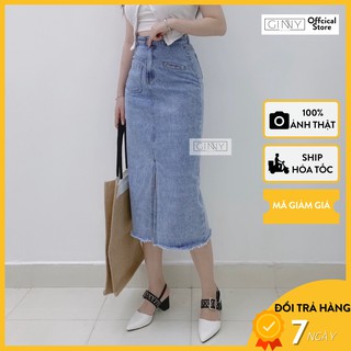 CHÂN VÁY JEAN DÀI XẺ MK02|Thời Trang|Phong Cách