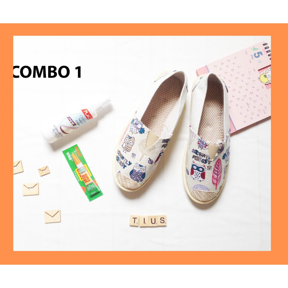 [COMBO RẺ NHẤT] GIÀY SLIP ON, GIÀY LƯỜI HÌNH THÚ + CHAI TẨY TRẮNG GIÀY DÉP + KEO DÁN GIÀY SIÊU CHẮC SUPER GLUE