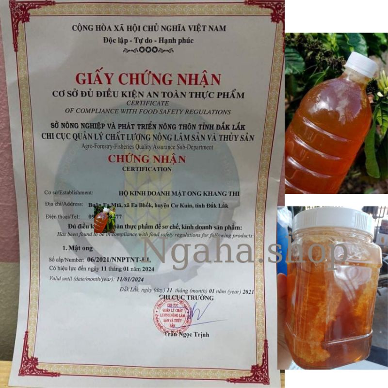 Mật Ong Nguyên Chất Hoa Cà Phê Galaxy Coffee  1 Lít