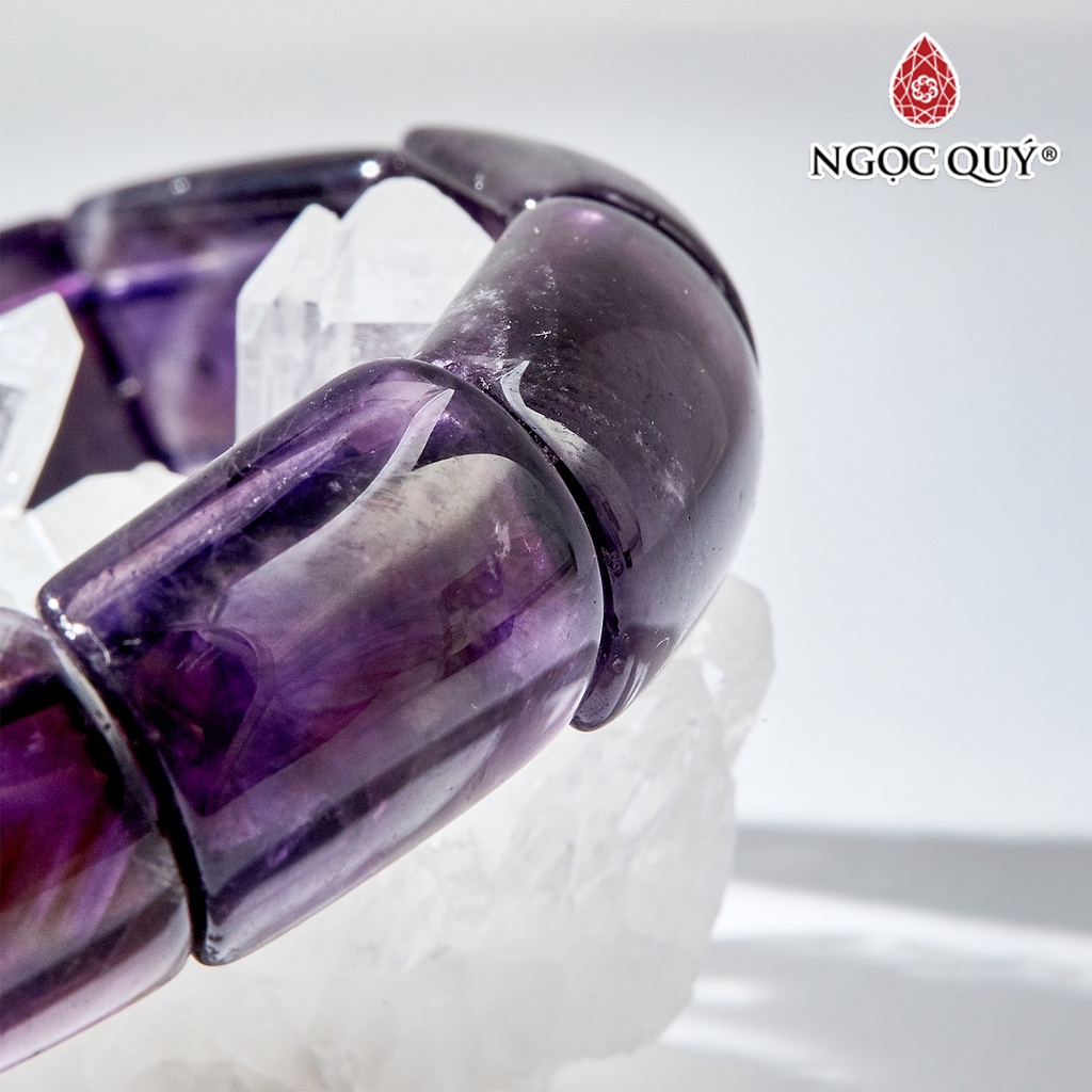 Vòng tay TA tím bản hẹ - Ngọc Quý