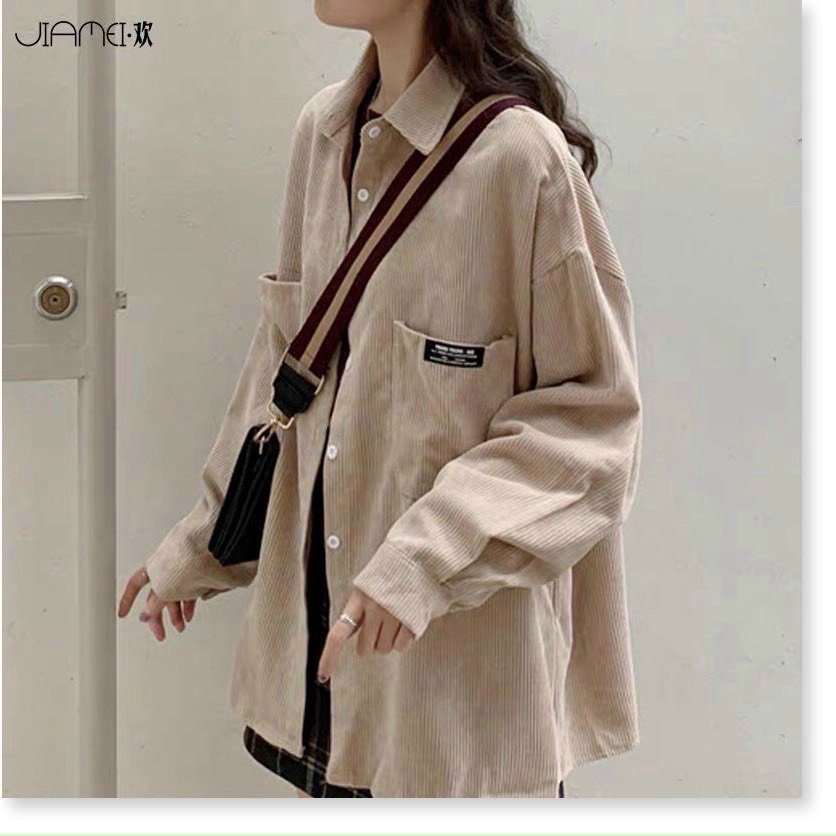 (FREE SHIP) áo khoác nữ phong cách sơ mi chất liệu nhung tăm cao cấp có bốn màu VALENTINA