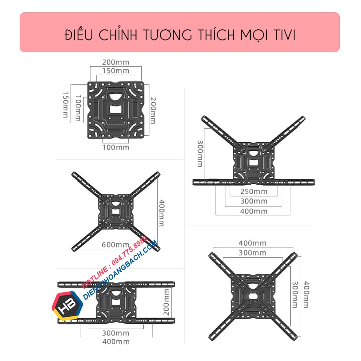 [ NEW 2022 ] Giá Treo Tivi NB P5 40 - 70 Inch / Giá Treo Tivi Xoay Đa Năng P5 - Chính Hãng North Bayou [ Rẻ Hơn NB P6 ]