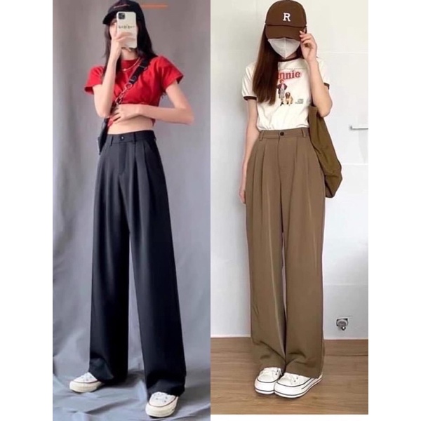 QUẦN CULOTTES ỐNG RỘNG DÀI 100CM SIÊU HACK DÁNG(hình thật/ sẵn) | BigBuy360 - bigbuy360.vn